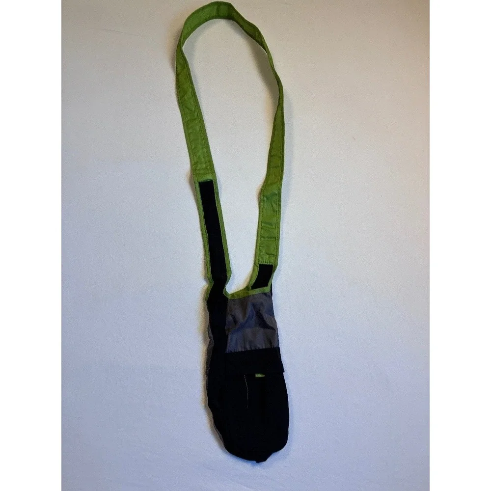 KAVU Rope Sling Daypack Small Crossbody Pack Green Gray Multicolor Water Bottle